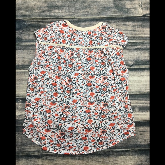 Lucky Brand Boho Top Sleeveless Orange Floral - Picture 2 of 7